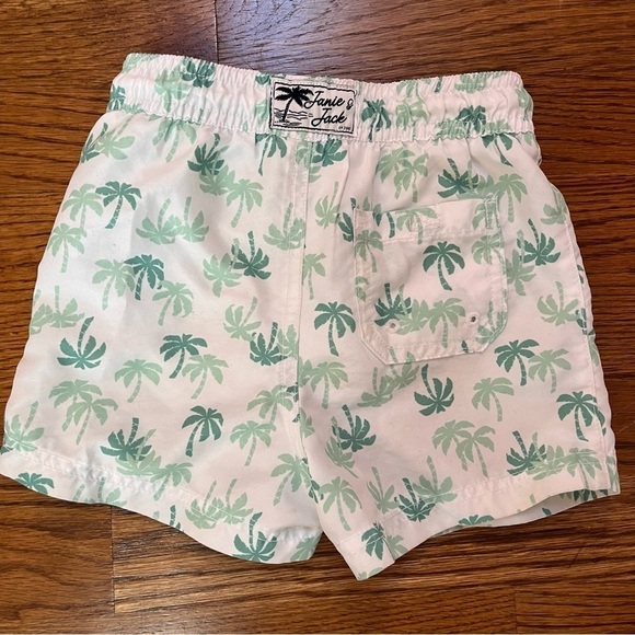 Janie and Jack Green Palm Tree 18-24 months Swim Trunks - Picture 2 of 3